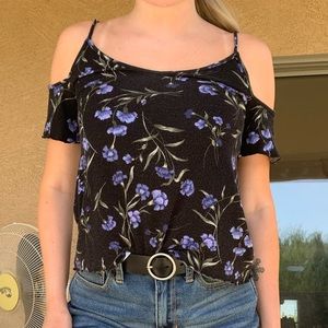 American Eagle floral off the shoulder tank top, S